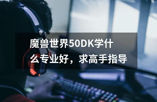 魔兽世界5.0DK学什么专业好，求高手指导-第1张-游戏信息-龙启网