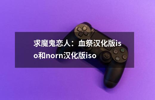 求魔鬼恋人：血祭汉化版.iso和norn汉化版.iso-第1张-游戏信息-龙启网