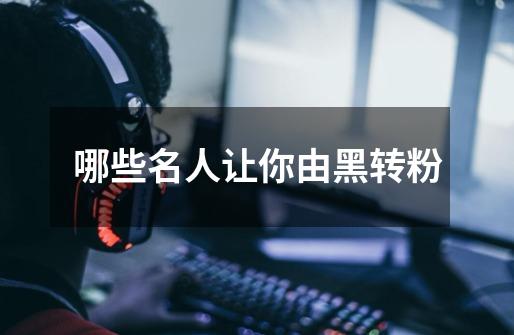 哪些名人让你由黑转粉-第1张-游戏信息-龙启网