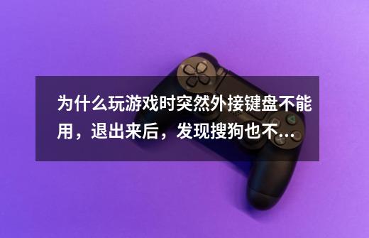 为什么玩游戏时突然外接键盘不能用，退出来后，发现搜狗也不能用-第1张-游戏信息-龙启网