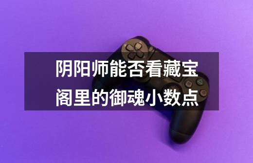 阴阳师能否看藏宝阁里的御魂小数点-第1张-游戏信息-龙启网