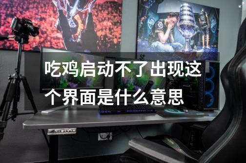 吃鸡启动不了出现这个界面是什么意思-第1张-游戏信息-龙启网