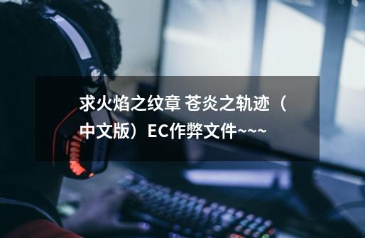 求火焰之纹章 苍炎之轨迹（中文版）EC作弊文件~~~-第1张-游戏信息-龙启网