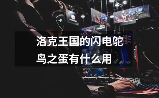洛克王国的闪电鸵鸟之蛋有什么用-第1张-游戏信息-龙启网