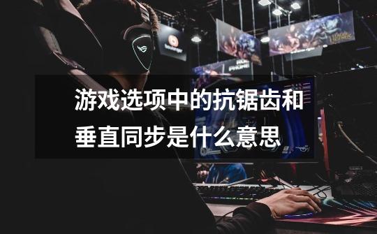 游戏选项中的抗锯齿和垂直同步是什么意思-第1张-游戏信息-龙启网