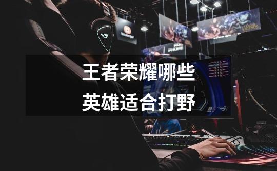 王者荣耀哪些英雄适合打野-第1张-游戏信息-龙启网