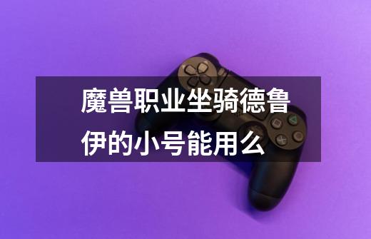魔兽职业坐骑德鲁伊的小号能用么-第1张-游戏信息-龙启网