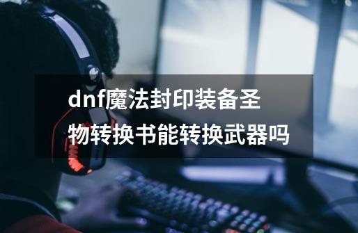 dnf魔法封印装备圣物转换书能转换武器吗-第1张-游戏信息-龙启网
