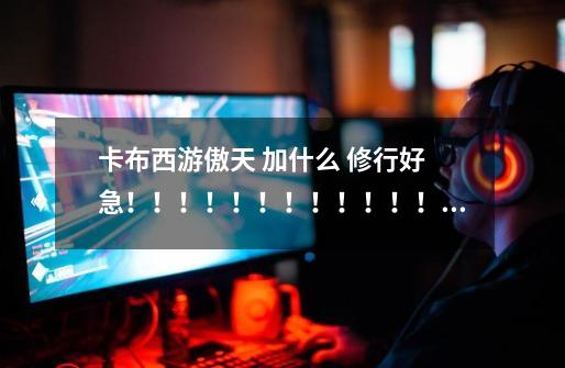 卡布西游傲天 加什么 修行好 急！！！！！！！！！！！！！！-第1张-游戏信息-龙启网