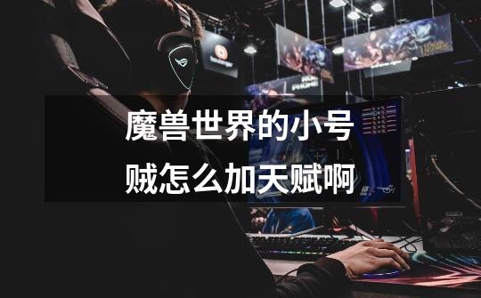 魔兽世界的小号贼怎么加天赋啊-第1张-游戏信息-龙启网