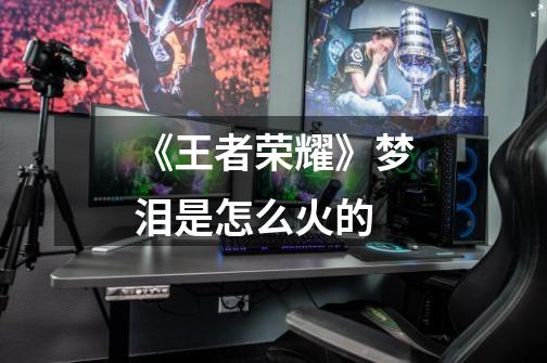 《王者荣耀》梦泪是怎么火的-第1张-游戏信息-龙启网