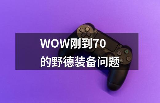 WOW刚到70的野德装备问题-第1张-游戏信息-龙启网