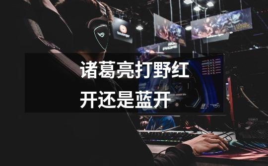 诸葛亮打野红开还是蓝开-第1张-游戏信息-龙启网