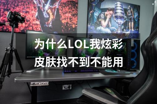 为什么LOL我炫彩皮肤找不到不能用-第1张-游戏信息-龙启网