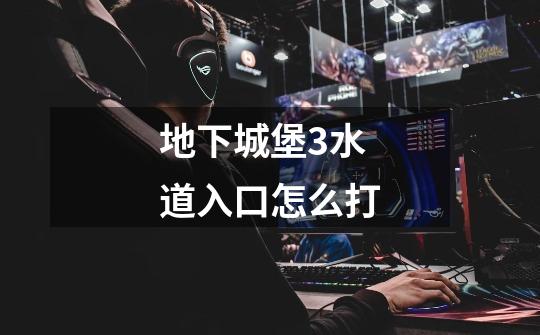 地下城堡3水道入口怎么打-第1张-游戏信息-龙启网
