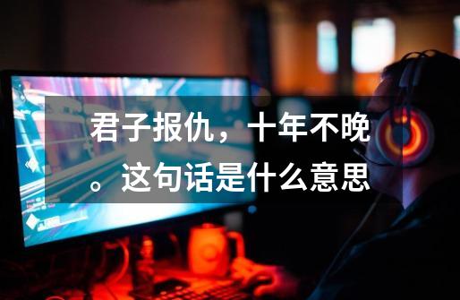 君子报仇，十年不晚。这句话是什么意思-第1张-游戏信息-龙启网