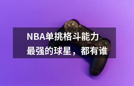 NBA单挑格斗能力最强的球星,都有谁-第1张-游戏信息-龙启网