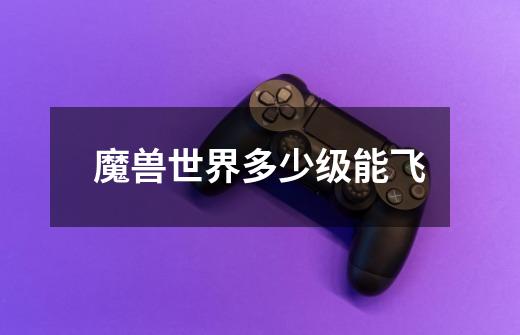 魔兽世界多少级能飞-第1张-游戏信息-龙启网