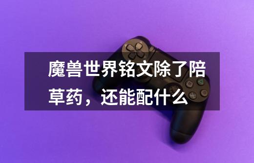 魔兽世界铭文除了陪草药,还能配什么-第1张-游戏信息-龙启网