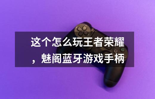 这个怎么玩王者荣耀，魅阁蓝牙游戏手柄-第1张-游戏信息-龙启网