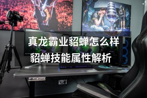 真龙霸业貂蝉怎么样 貂蝉技能属性解析-第1张-游戏信息-龙启网