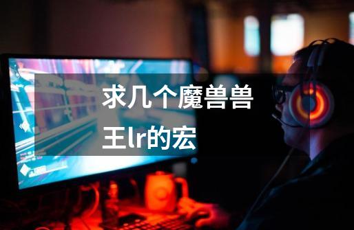 求几个魔兽兽王lr的宏-第1张-游戏信息-龙启网