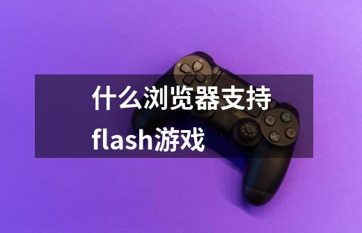 什么浏览器支持flash游戏-第1张-游戏信息-龙启网
