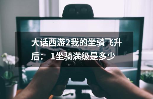 大话西游2我的坐骑飞升后: 1.坐骑满级是多少-第1张-游戏信息-龙启网