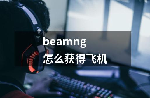 beamng怎么获得飞机-第1张-游戏信息-龙启网