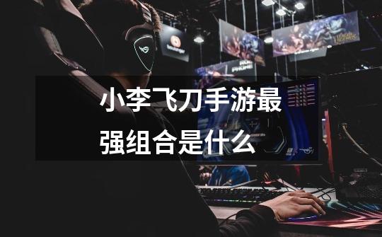 小李飞刀手游最强组合是什么-第1张-游戏信息-龙启网