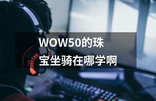 WOW5.0的珠宝坐骑在哪学啊-第1张-游戏信息-龙启网