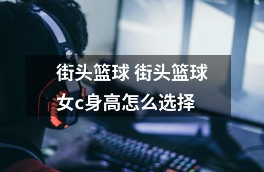 街头篮球 街头篮球女c身高怎么选择-第1张-游戏信息-龙启网
