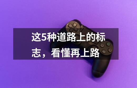 这5种道路上的标志,看懂再上路-第1张-游戏信息-龙启网