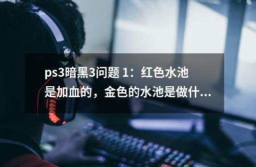 ps3暗黑3问题 1:红色水池是加血的,金色的水池是做什么的-第1张-游戏信息-龙启网