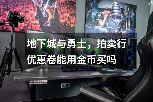 地下城与勇士，拍卖行优惠卷能用金币买吗-第1张-游戏信息-龙启网