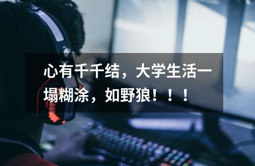 心有千千结，大学生活一塌糊涂，如野狼！！！-第1张-游戏信息-龙启网