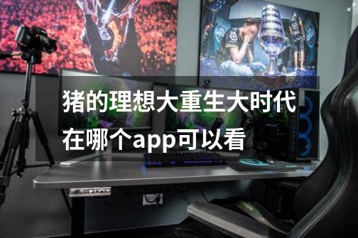 猪的理想大重生大时代在哪个app可以看-第1张-游戏信息-龙启网