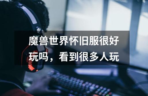 魔兽世界怀旧服很好玩吗,看到很多人玩-第1张-游戏信息-龙启网