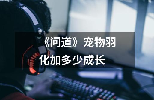 《问道》宠物羽化加多少成长-第1张-游戏信息-龙启网