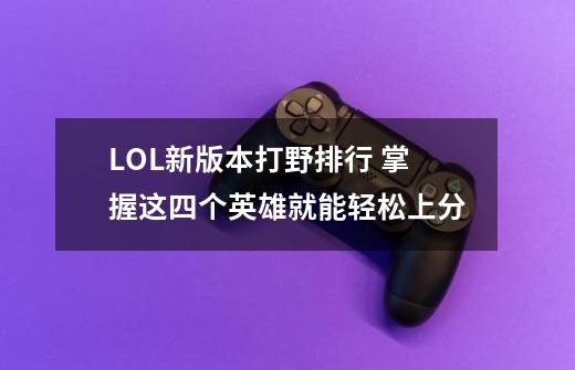 LOL新版本打野排行 掌握这四个英雄就能轻松上分-第1张-游戏信息-龙启网