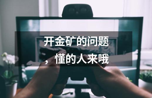 开金矿的问题,懂的人来哦-第1张-游戏信息-龙启网