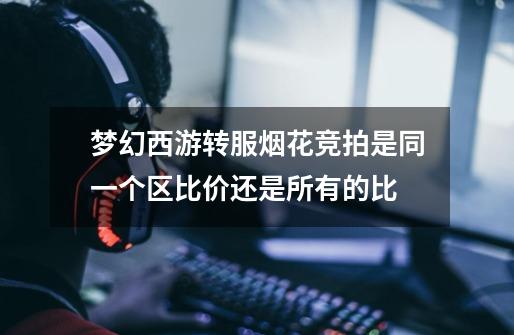 梦幻西游转服烟花竞拍是同一个区比价还是所有的比-第1张-游戏信息-龙启网