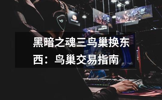 黑暗之魂三鸟巢换东西:鸟巢交易指南-第1张-游戏信息-龙启网