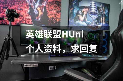 英雄联盟HUni个人资料,求回复-第1张-游戏信息-龙启网