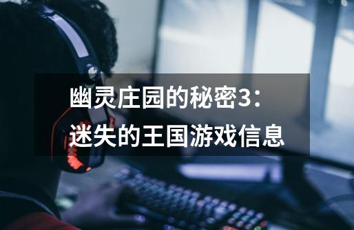 幽灵庄园的秘密3:迷失的王国游戏信息-第1张-游戏信息-龙启网
