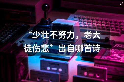 “少壮不努力,老大徒伤悲”出自哪首诗-第1张-游戏信息-龙启网