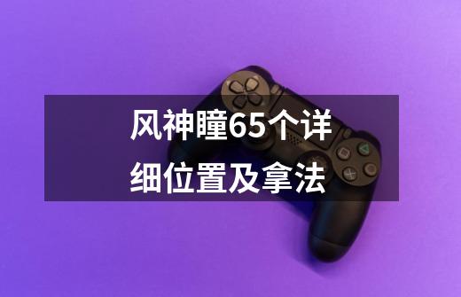 风神瞳65个详细位置及拿法-第1张-游戏信息-龙启网