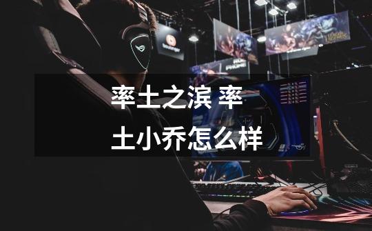 率土之滨 率土小乔怎么样-第1张-游戏信息-龙启网