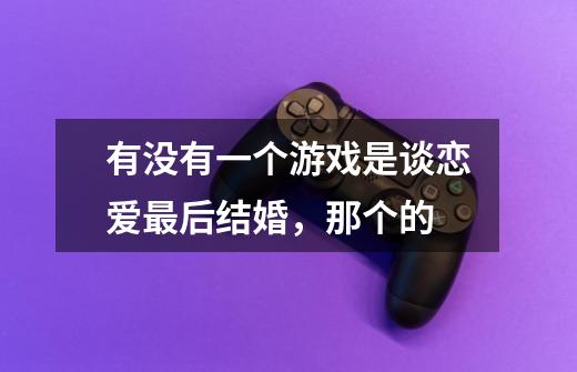 有没有一个游戏是谈恋爱最后结婚,那个的-第1张-游戏信息-龙启网