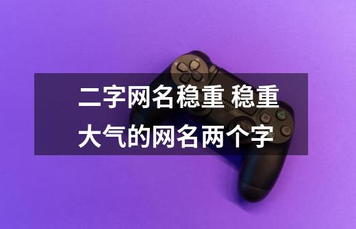 二字网名稳重 稳重大气的网名两个字-第1张-游戏信息-龙启网
